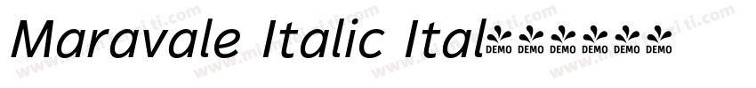 Maravale Italic Ital字体转换